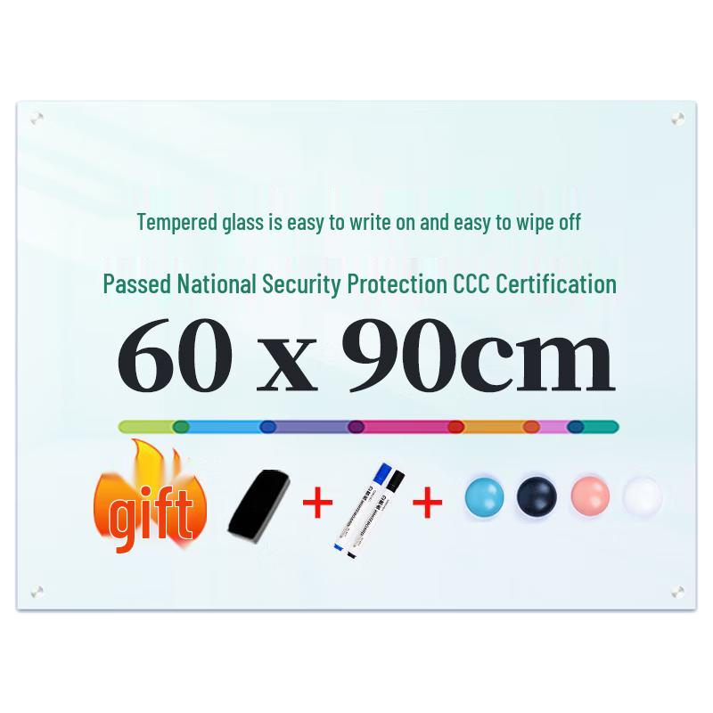 Deli 8735B Magnetic Tempered Glass Whiteboard