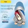 PISEN 1.2m Silicone Lightning Cable - Macaron Colors, Fast Charging for Apple Devices