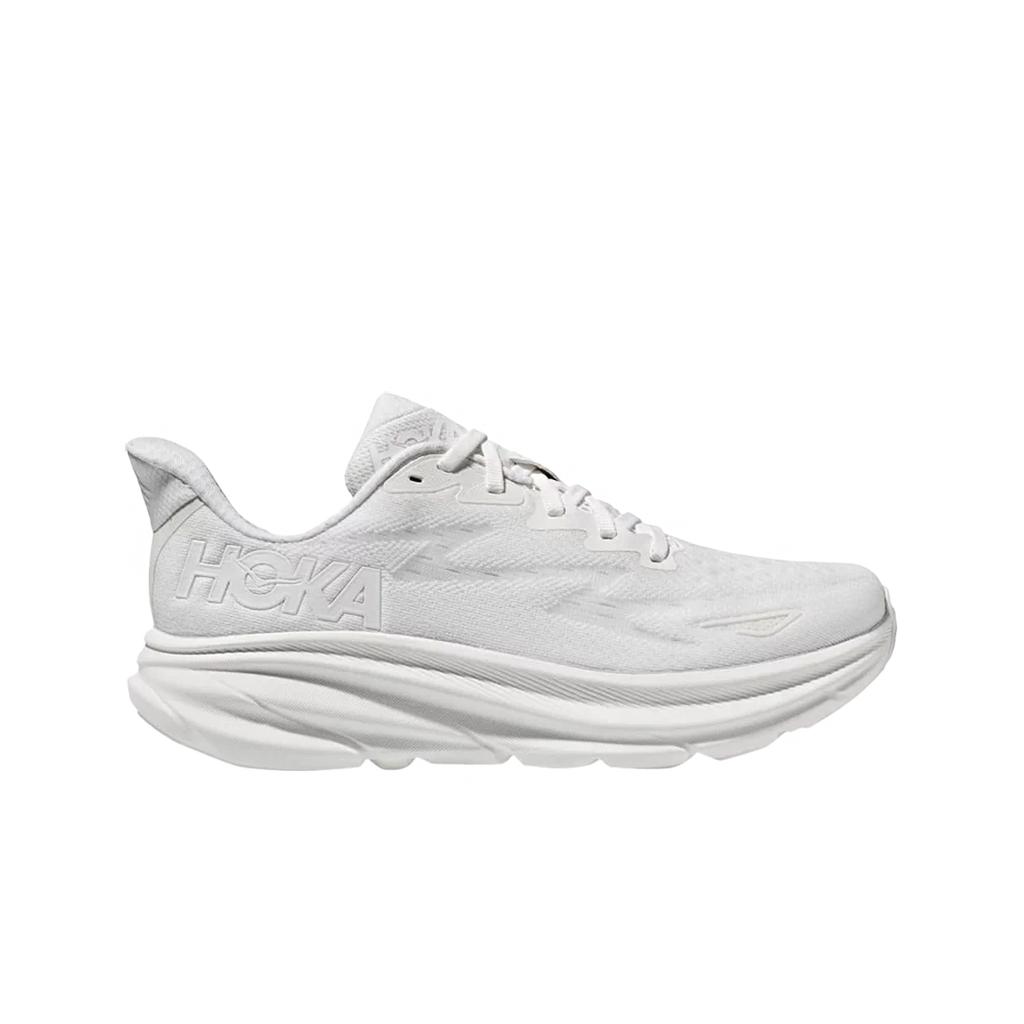 (w) Hoka Clifton 9 Triple White - Wide