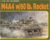 PLATZ Dragon Scale WWII British M4A4 Sherman with Rocket Aluminum and 3D Print Deluxe Plastic Model Kit DR6405F 1/35 60-pound Shell, Barrel, Figure,