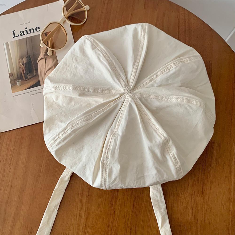 

Берет с бантом Милая шляпа художника Сладкая шляпа-тыква Уличная одежда белый