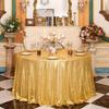 Polyester Sequin Tablecloth Solid Color Glitter Tablecloth Sparkling Table Cover  Wedding Birthday