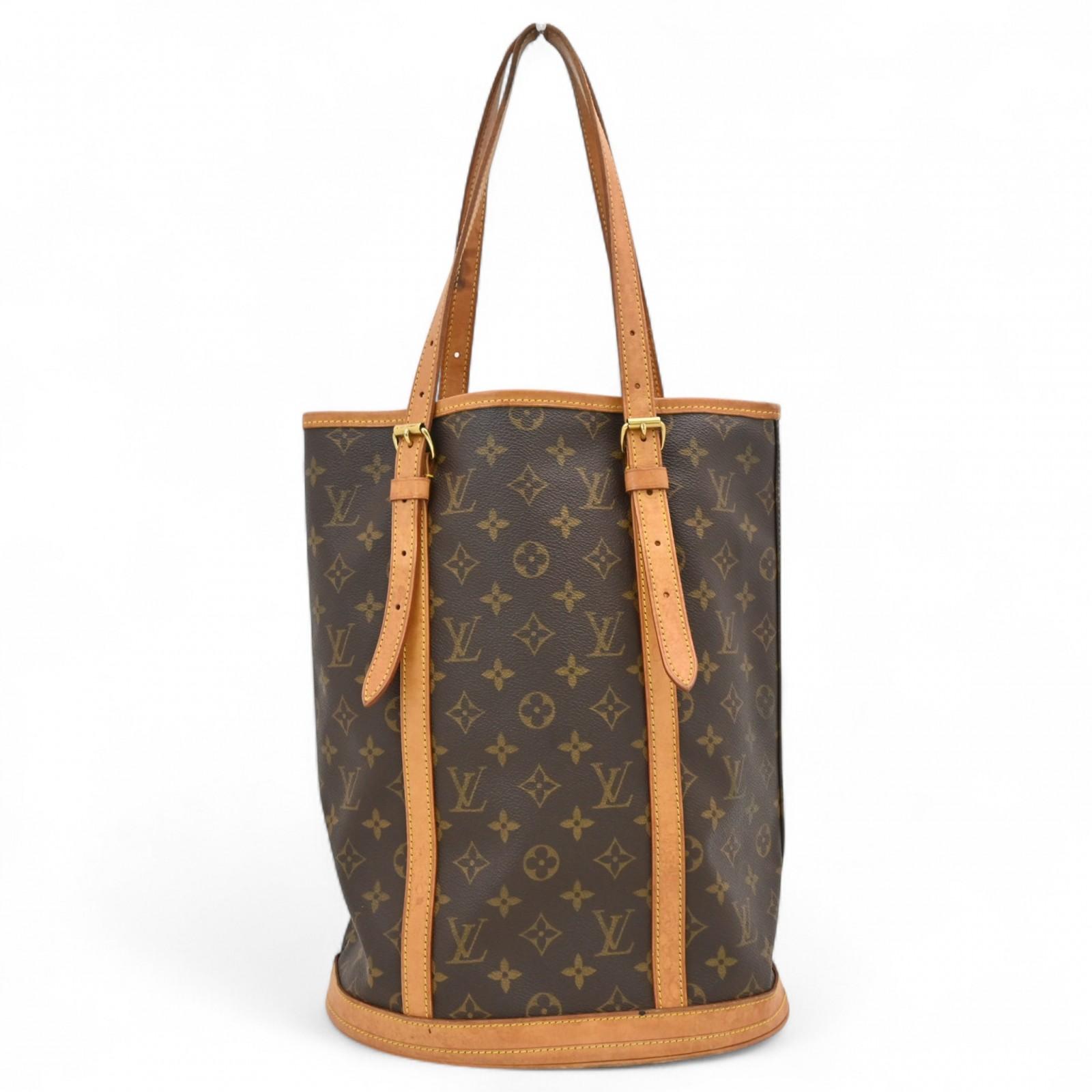 

Auth LOUIS VUITTON Monogram Bucket GM Tote Bag B Rank lv9929we
