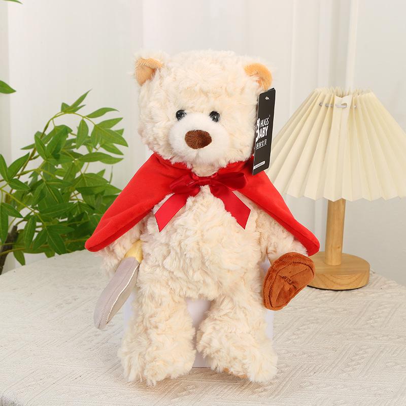Warrior Bear Plush Toy: Teddy Bear Doll for Baby Cuddles and Kids' Birthday Gift