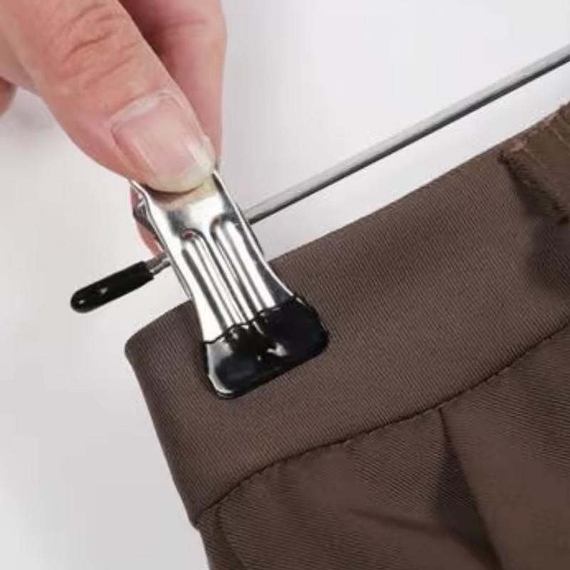 5-30PCS Metal Pant Hangers Multi-purpose Adjustable Non-Slip Trousers Clip Clothes Organizer Household Closets Storage Props ZYF