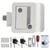 RV Entrance Door Lock Upgraded Black and White RV Door Lock Double Opening Safe and Practical RV Door Lock Easy To Install