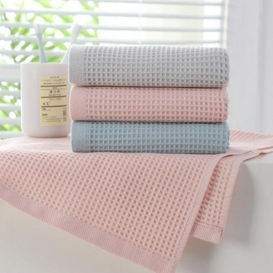 Japanese Style Pure Cotton Waffle Face Towel - Absorbent, Lint-Free, Honeycomb Design