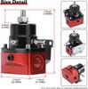 Adjustable Fuel Pressure Regulator Kit AN6 Feed & AN6 Return Line W/ 0-160PSI Gauge Set 3-20/ 20-45/ 45-70 Pressure Springs