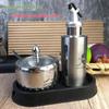 Stainless Steel Condiment & Oil Dispenser Set