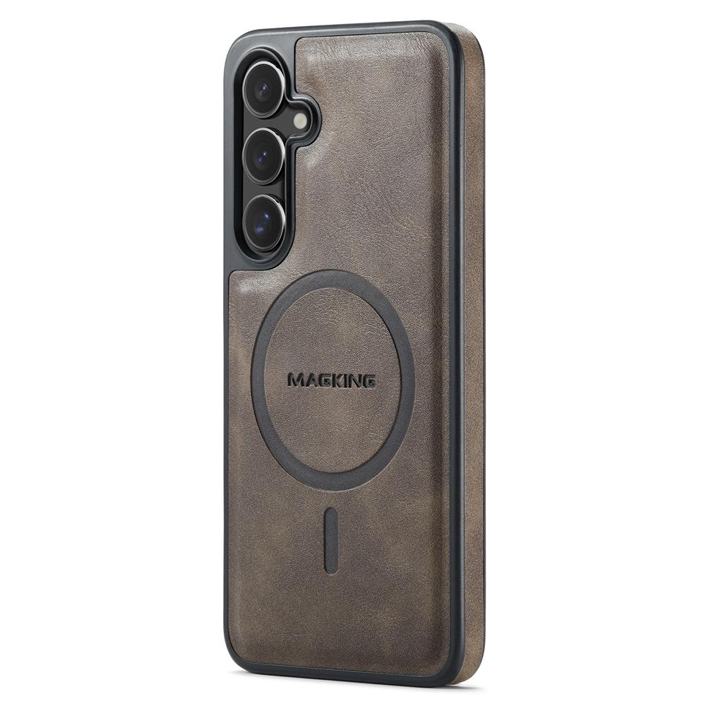 For Samsung Galaxy S24+ Magnetic Case PC+TPU+PU Leather Phone Cover