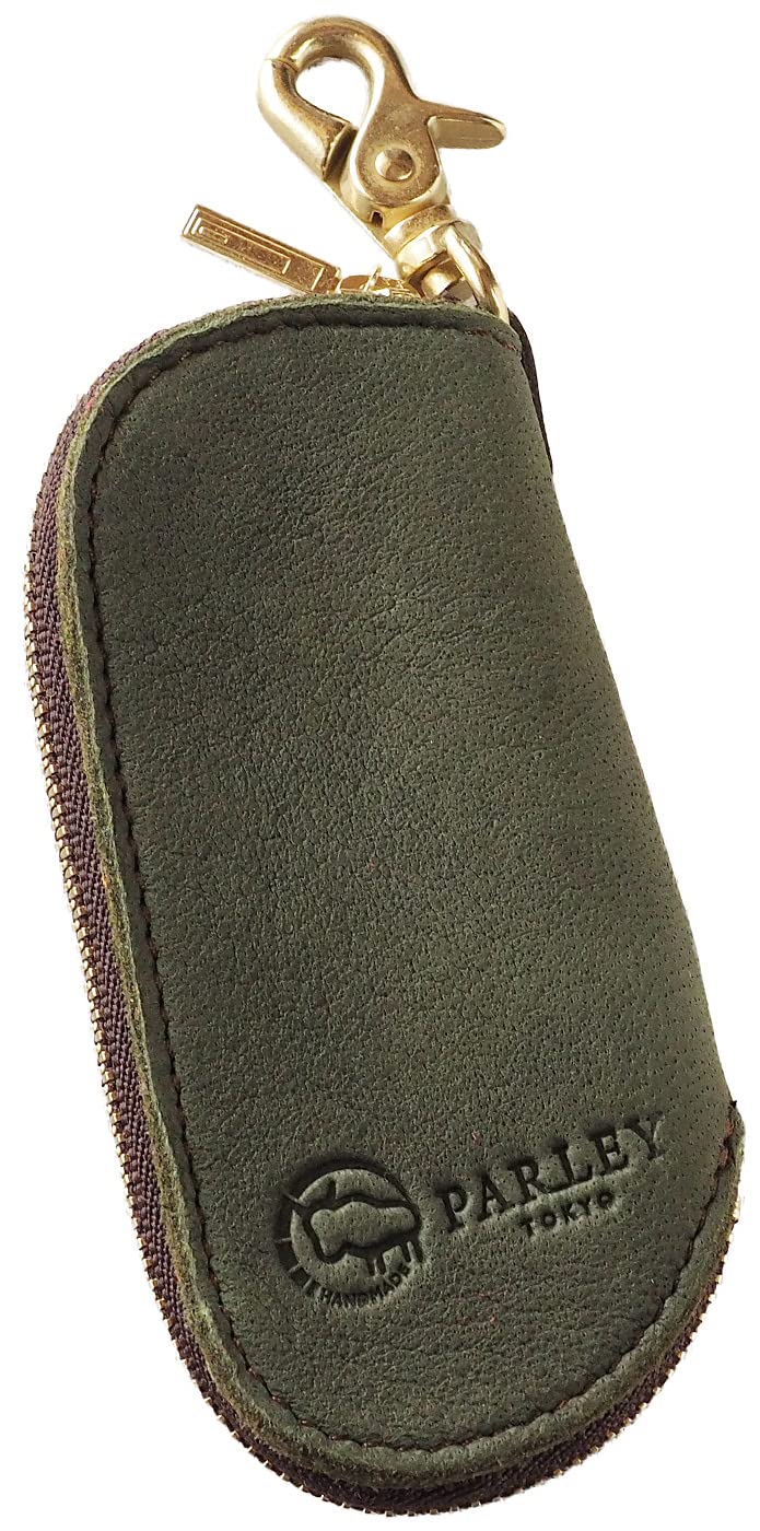 

Workshop Parley Parley Parley Key Case Key Pouch 4 Rows Deer Leather Genuine Leather Brand Car Key Smart Key Compact Cute Stylish [Leather PARLEY] темно-зелений колір