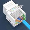White Module Coupler Cat5e Cat6 Computer Socket Module Wall Adapter RJ45 Ethernet Module