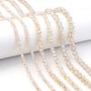 Perline di Cristallo Sfaccettate da 4 6 8mm Vetro Bianco Semi Ambra Perline Distanziatrici Sfuse Per la Realizzazione di Gioielli Braccialetti Fai-da-te Accessori per Collane