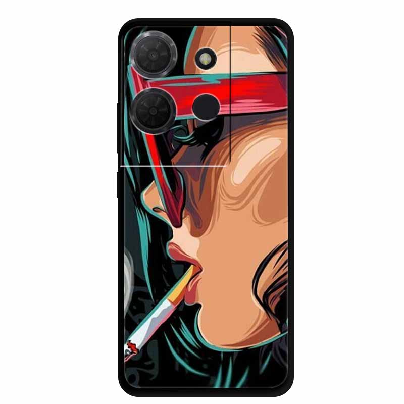 Cover For TCL 503 TPU Silicone Phone Case Flower Blossoms Para Capa Bumper Funda TCL503 Soft Protector Fashion Shockproof Bumper