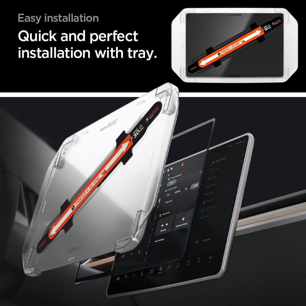 Ochranná fólie Spigen EZ Fit pro Tesla Model 3 s instalační sadou, kompatibilní s Tesla Model 3, hladká AG, 1 kus (2024)