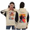 Men's Chainsaw Man Anime Patchwork Hoodie - Spring/Autumn Japanese Color Block Design