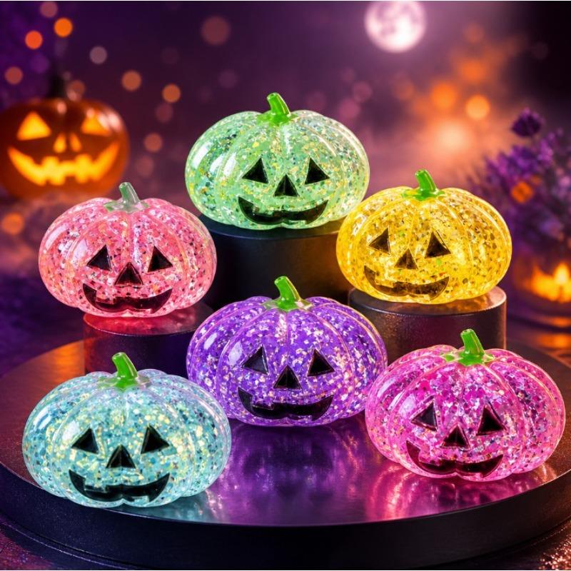 New Pumpkin Head Flash Squeezing Toy Slowly Rising Soft Non Stick Anti Tear Soft Soothing Adult Stress Relief Toy