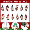 12PCS/PACK Christmas Tree Pendant Christmas Soldier Colorful Decoration Wood Holiday Ornament