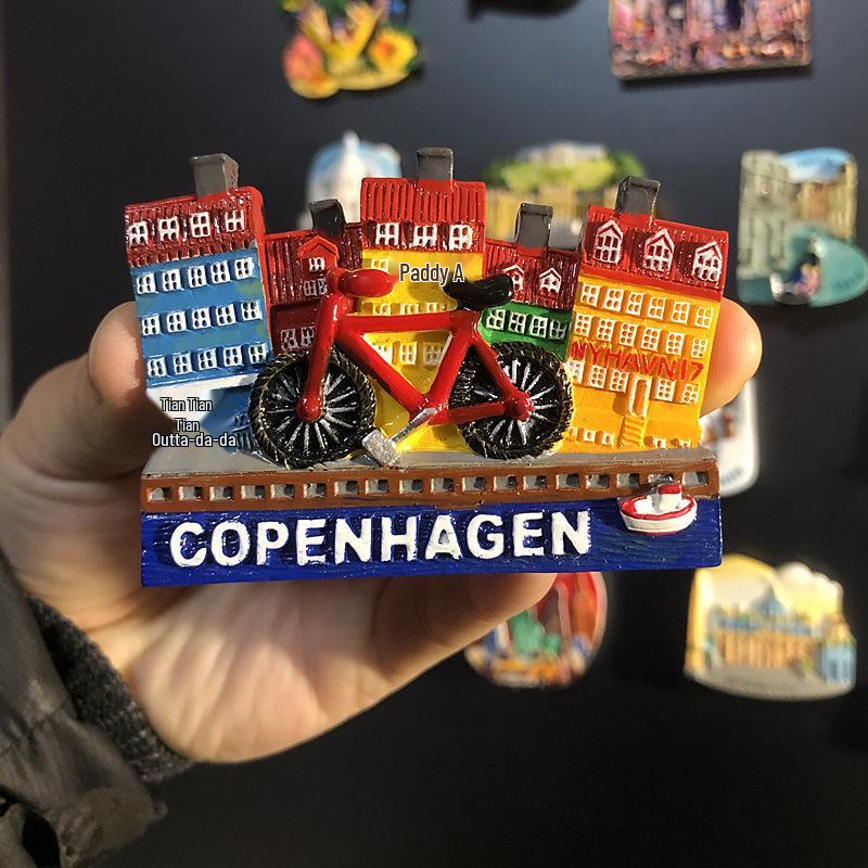 3D City Travel Souvenir Magnets: European and Global Regions