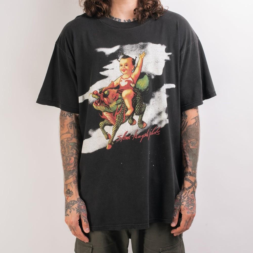 Vintage 1994 Stone Temple Pilots Tour Black Unisex T-shirt Reprint KH14605 Unisex T-Shirt XXXL