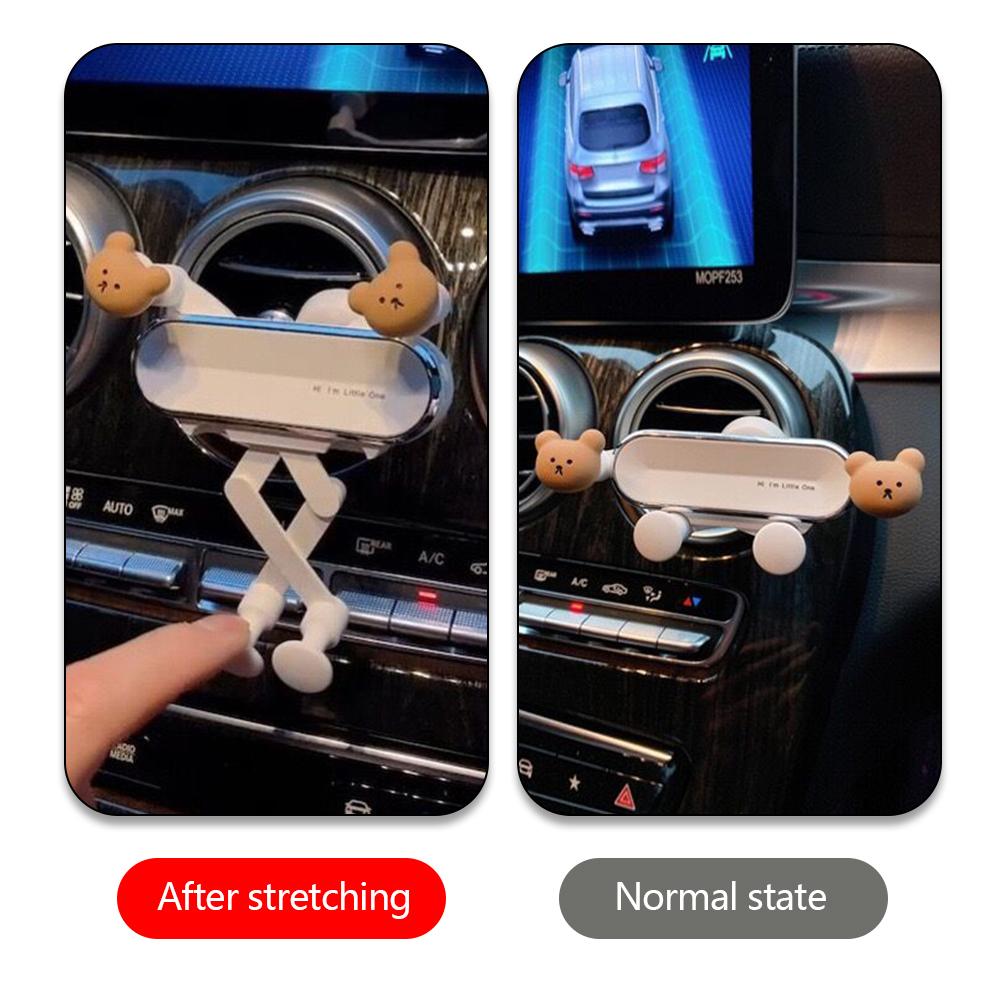 Car Mobile Phone Bracket Car Creative Cartoon Car Air Outlet Mobile Phone Navigation Fixed Support Bracket Car Accessories
