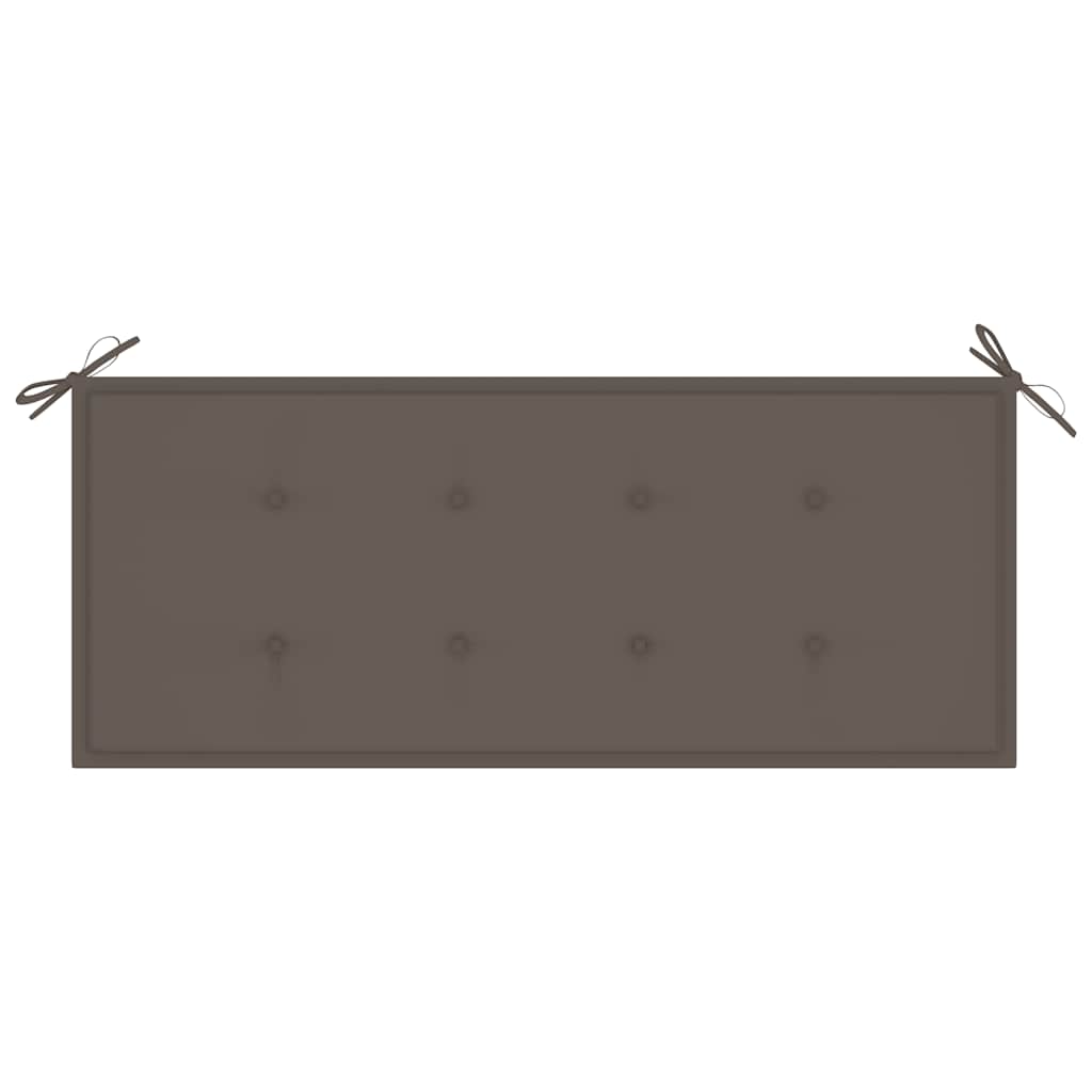 vidaXL Stackable Garden Bench with Cushion 128.5 Cm Solid Teak Wood