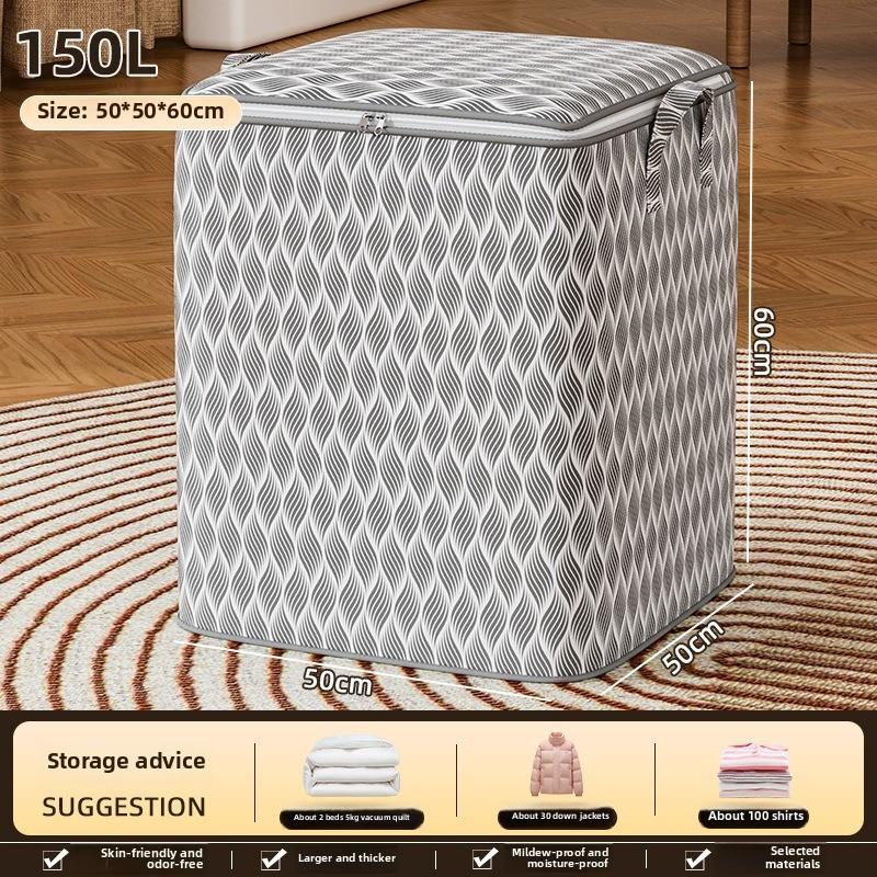 

Большая вместительная сумка для хранения одеял, органайзер для одежды, пыле- и влагонепроницаемый для одеял, постельных принадлежностей, одеял, переездов и путешествий 50x50x60 серый