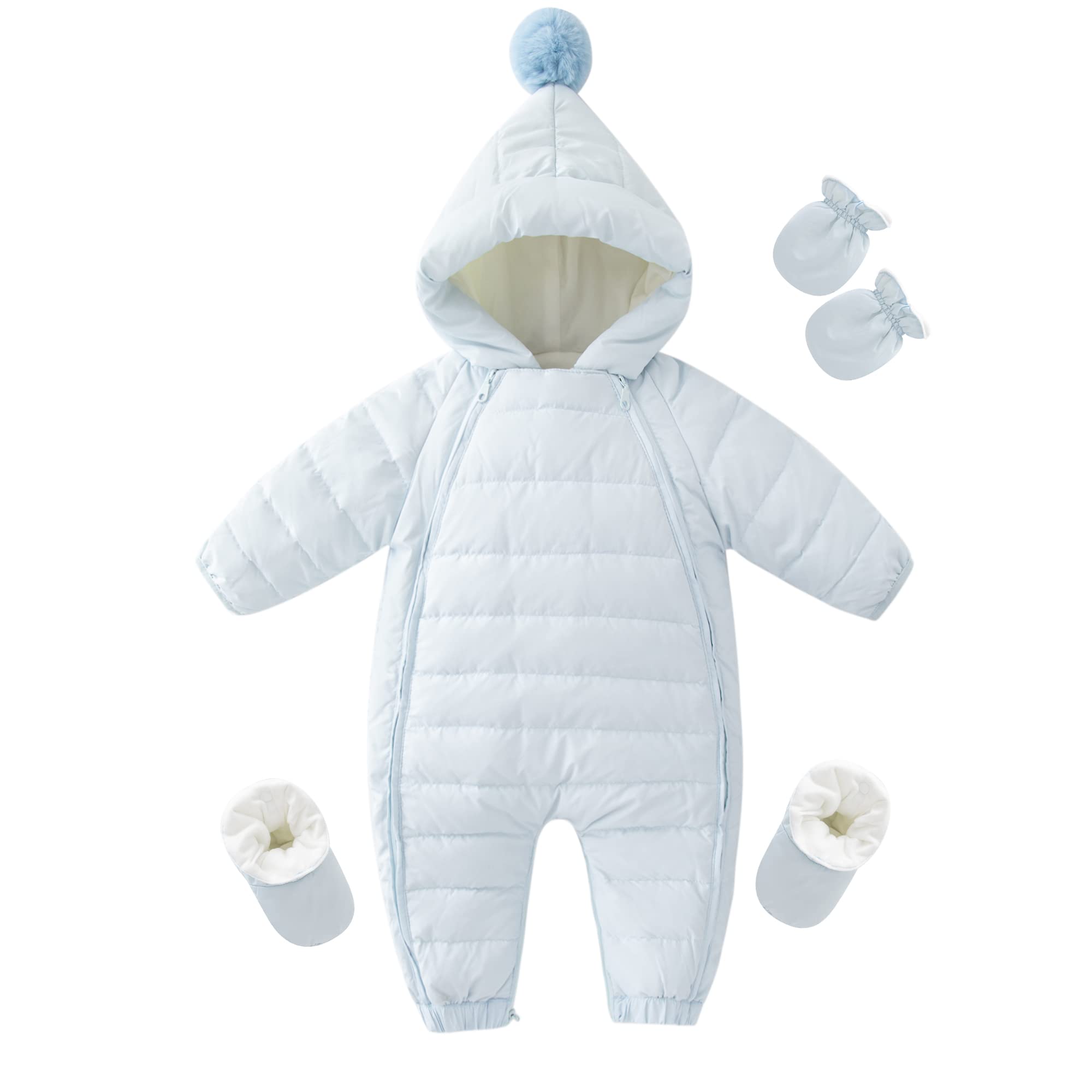 

Baby nest Baby Long Sleeve Coat with Cold Weather Protection for Fall and for Boys and Size Months Jumpsuit/Coverall, Snowwear/Down Hood, Winter, синий