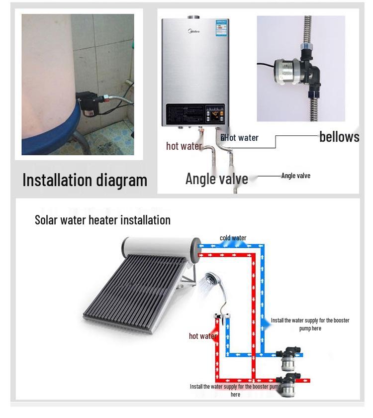 5-Point Thread Solar Water Heater Pump JT-750