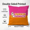 Dunkin' Donuts Cushion Cover Pattern Printed Pillowcase For Living Room Sofa Cushion Cover & Bedroom Decor