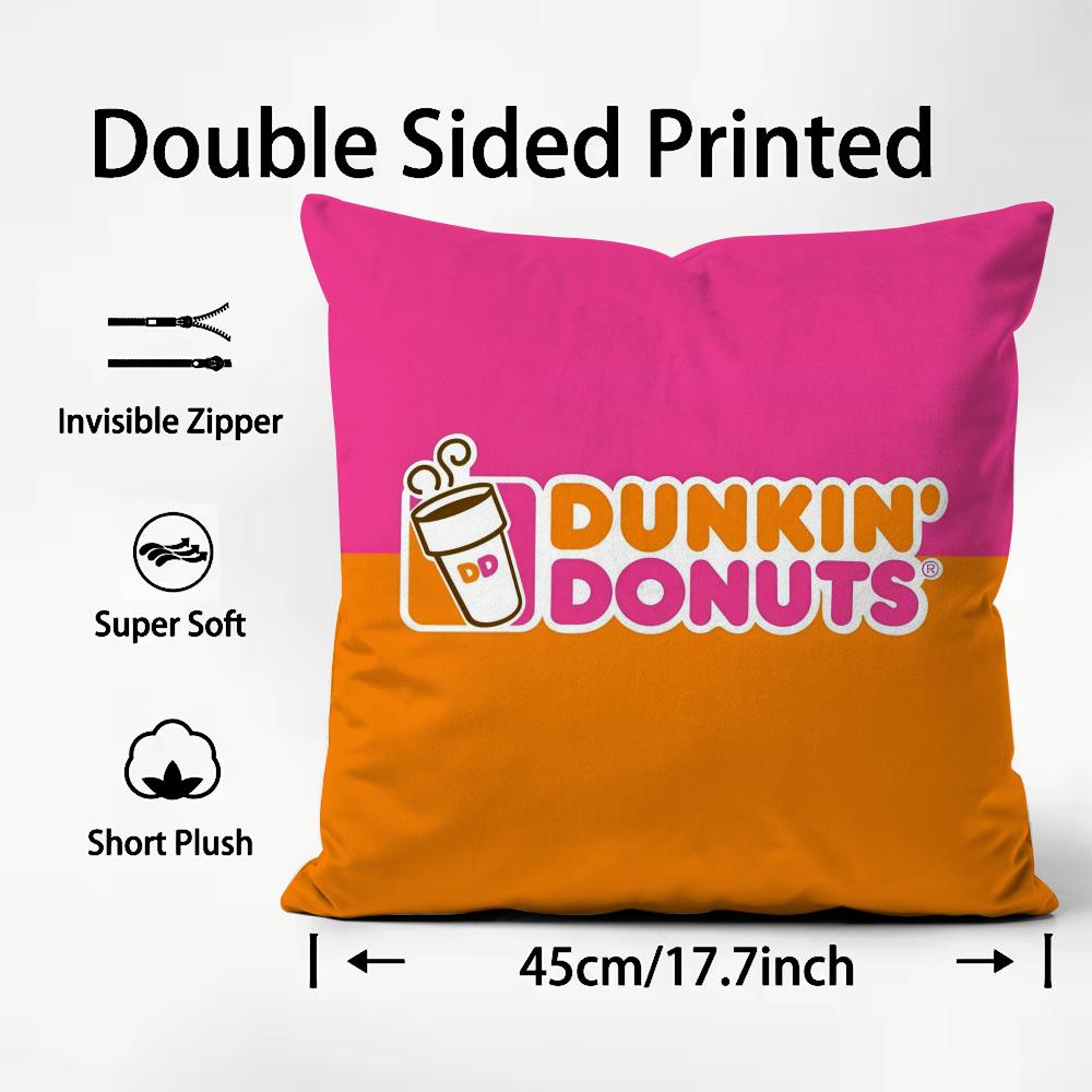 Dunkin' Donuts Cushion Cover Pattern Printed Pillowcase For Living Room Sofa Cushion Cover & Bedroom Decor
