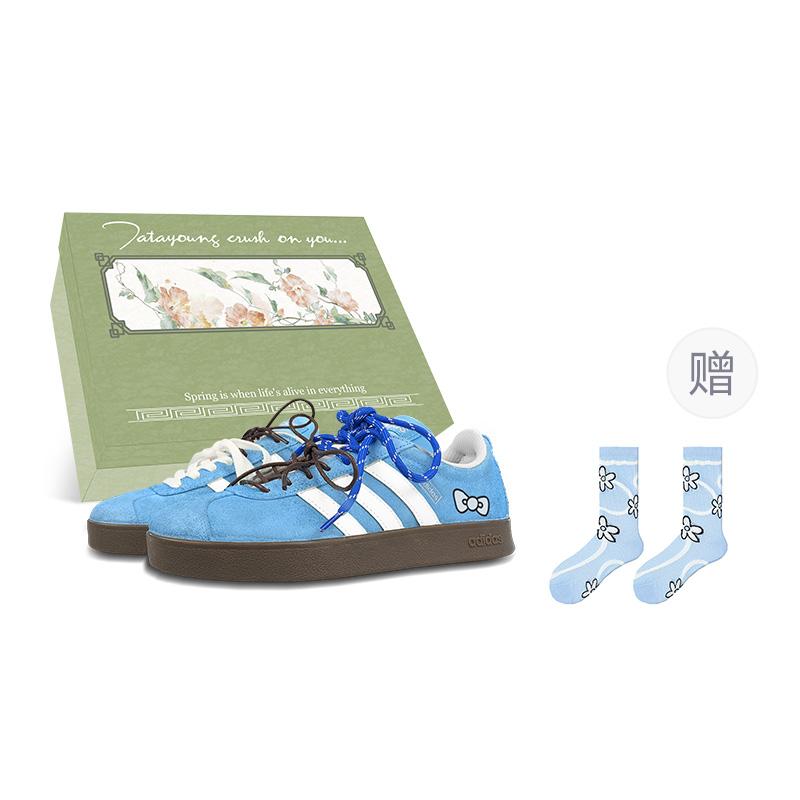 

Adidas Vl Court Slip Resistant Abrasion Resistant Low top Skateboard Shoes Unisex Blue White JI0496(Team116-adBOX) 40⅔