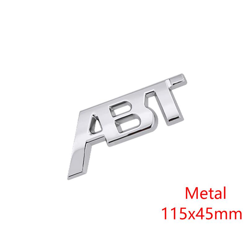 ABS Metal ABT Logo Letters Car Front Grill Emblem Badge Sticker for Volkswagen Golf 7 Sagitar Magotan Bora Tiguan Passat Jetta