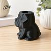 Space-saving Flower Pot 3D Printed Pug Planter Pot, Decorative Dog Flowerpot for Compact Indoor Outdoor, Cactus Succulents Plants Container, Pet Lover