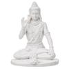 Weiße Polyresin-Segensstatue von Lord Shiva