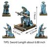 HDMbigmi Centurion Cloak Warrior Knight Pen Holder, Cell Phone Stand, Desk Organizer Accessories, Gift for Office or Home (Blue)
