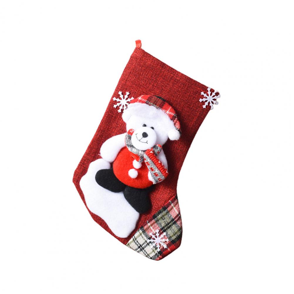 Spacious Holiday Stocking Cute Christmas Socks Festive Plush 3d Christmas Stockings for Mantel Tree Fireplace Decor Santa