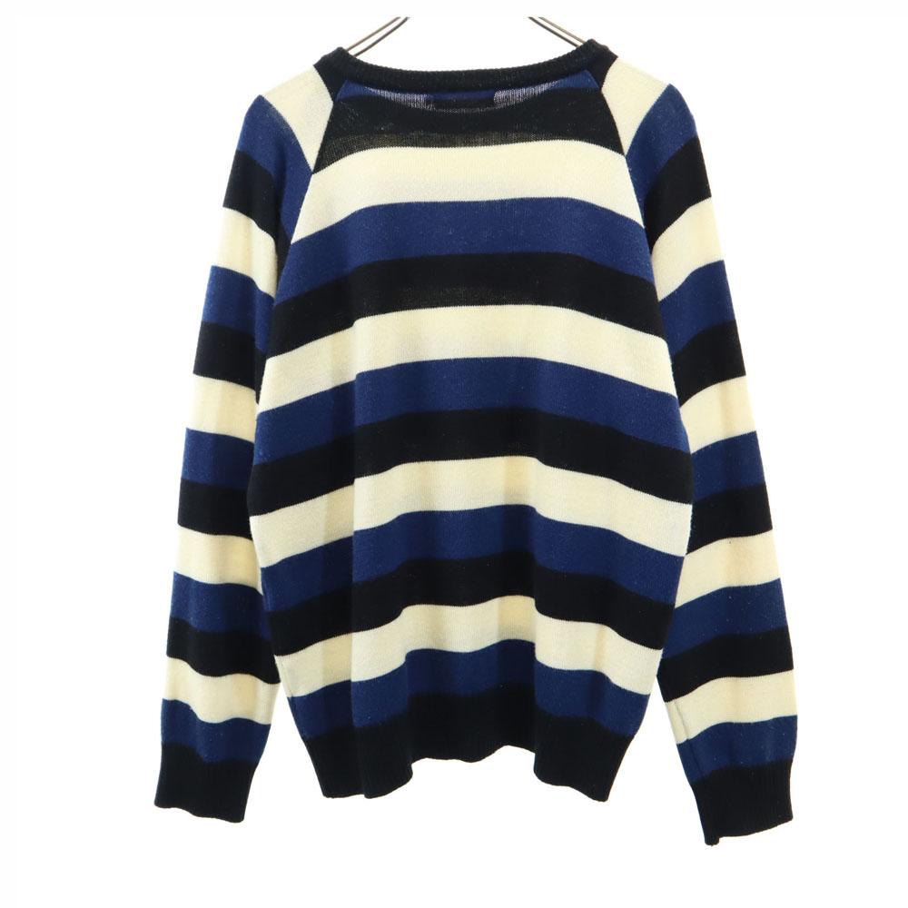 A Bathing Ape Wool Blend Border Long Sleeve Sweater L Knit Men's Used