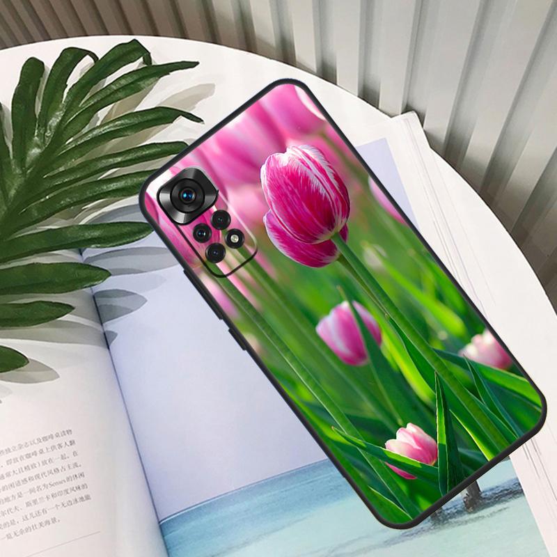 Tulips Flower Funda For Xiaomi Redmi Note 11 10 12 13 14 15 Pro Plus Case For Redmi 15C 10C 13C 12C 14C 15