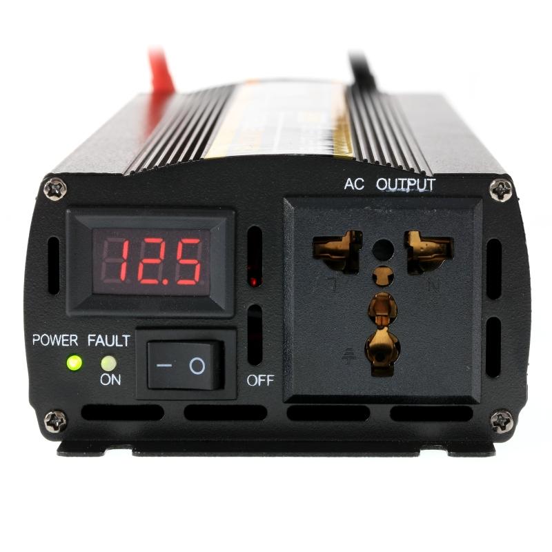 Pure Sine Wave Power Inverter DC12V To AC 220V 1300W Converter Intelligent Digital Display Voltage Transformer Car Home Outdoor