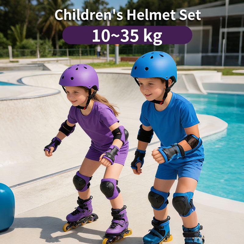 Child protective equipment helmet elbow knee pads for girls aged 3 4 5 6 7 8 9 10 11 12 year boy Suitable for roller skating and skiing