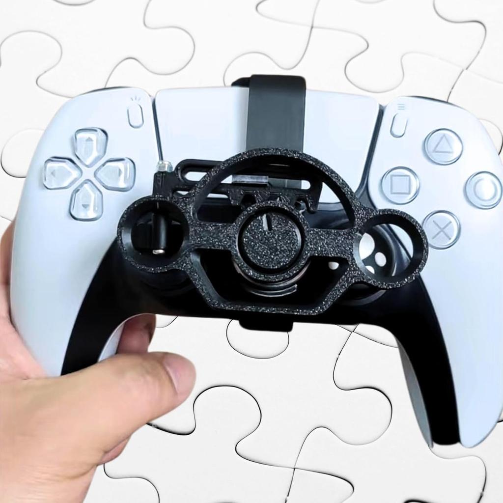 CHOWONE Mini Steering Wheel for PS5 Game Controller Remote Control Accessory for PS5 Racing Games Controller Steering Wheel Attachment PS Controller
