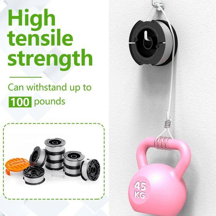 Bobines de Fil - LEAZZLE - Compatible Black et Decker - 8 Bobines - 1.65mm - 9.144m Longueur