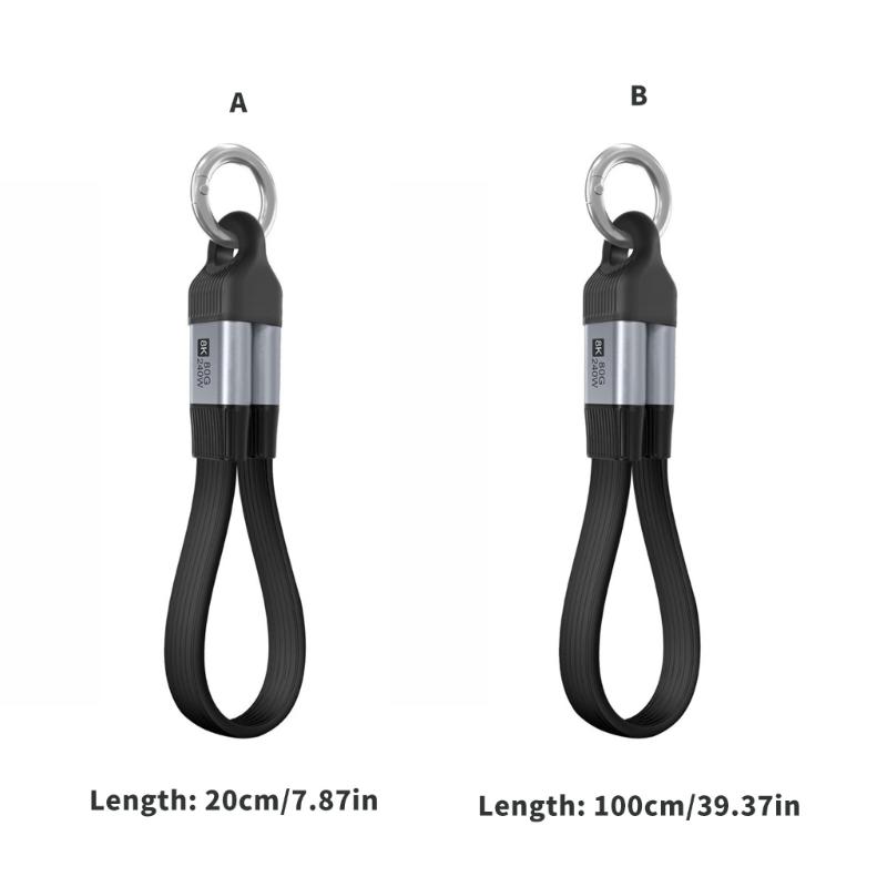 USB C Cable Supports 8K60Hz Video 240W Power Delivery 80Gbps Data Transmission For Laptop Phone USB4 Charging Wire