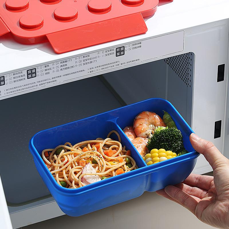 Creative Sealed Lunch Box Color Building Blocks Bento Box For Children's Student Portable Outdoor Picnic Fruit Salad Box