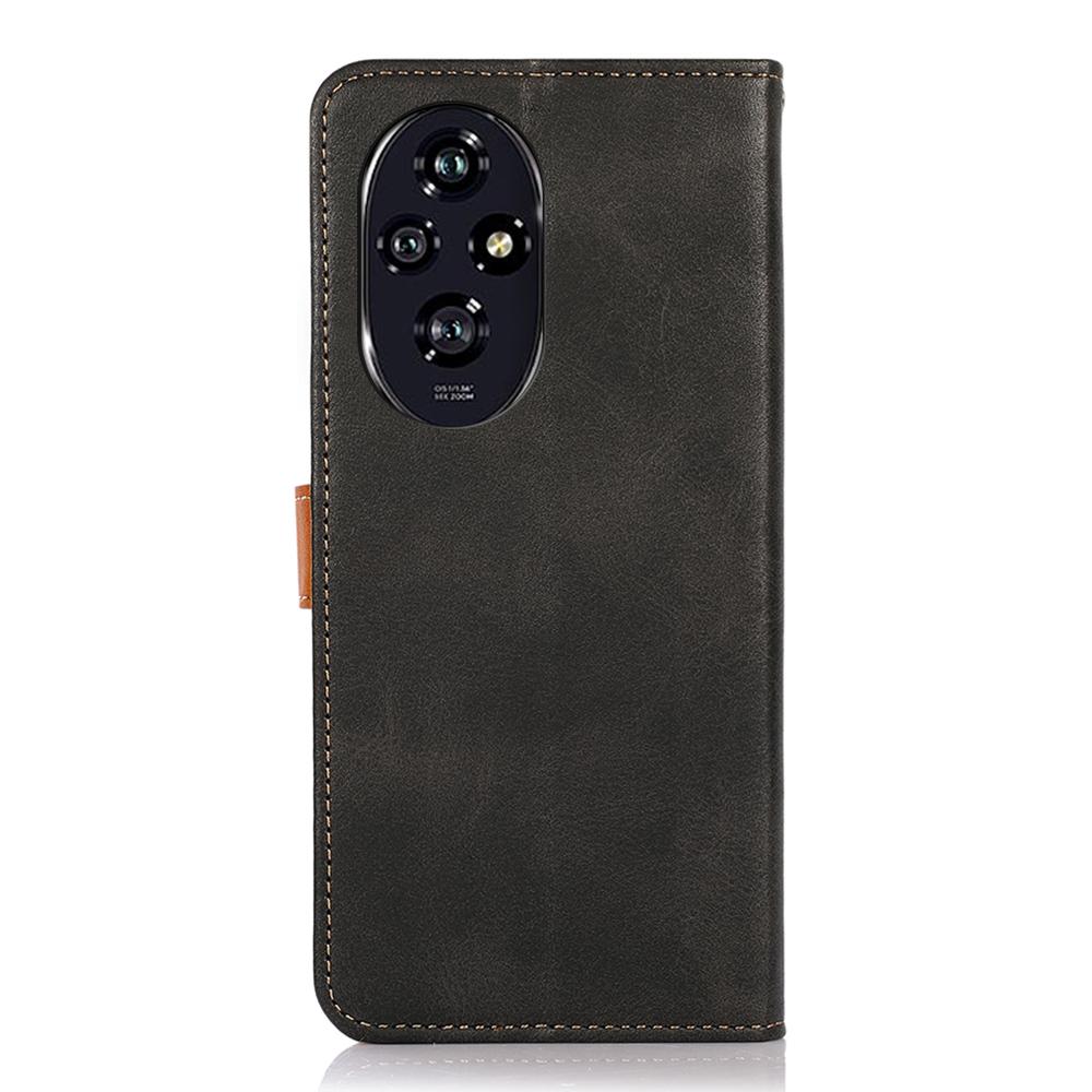 KHAZNEH For Honor 200 Pro 5G Case PU Leather Phone Cover Stand View Magnetic Clasp Protect