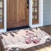 Christmas Pattern Square Area Rug Comfort Indoor Floor Carpet For Home Holiday Gift