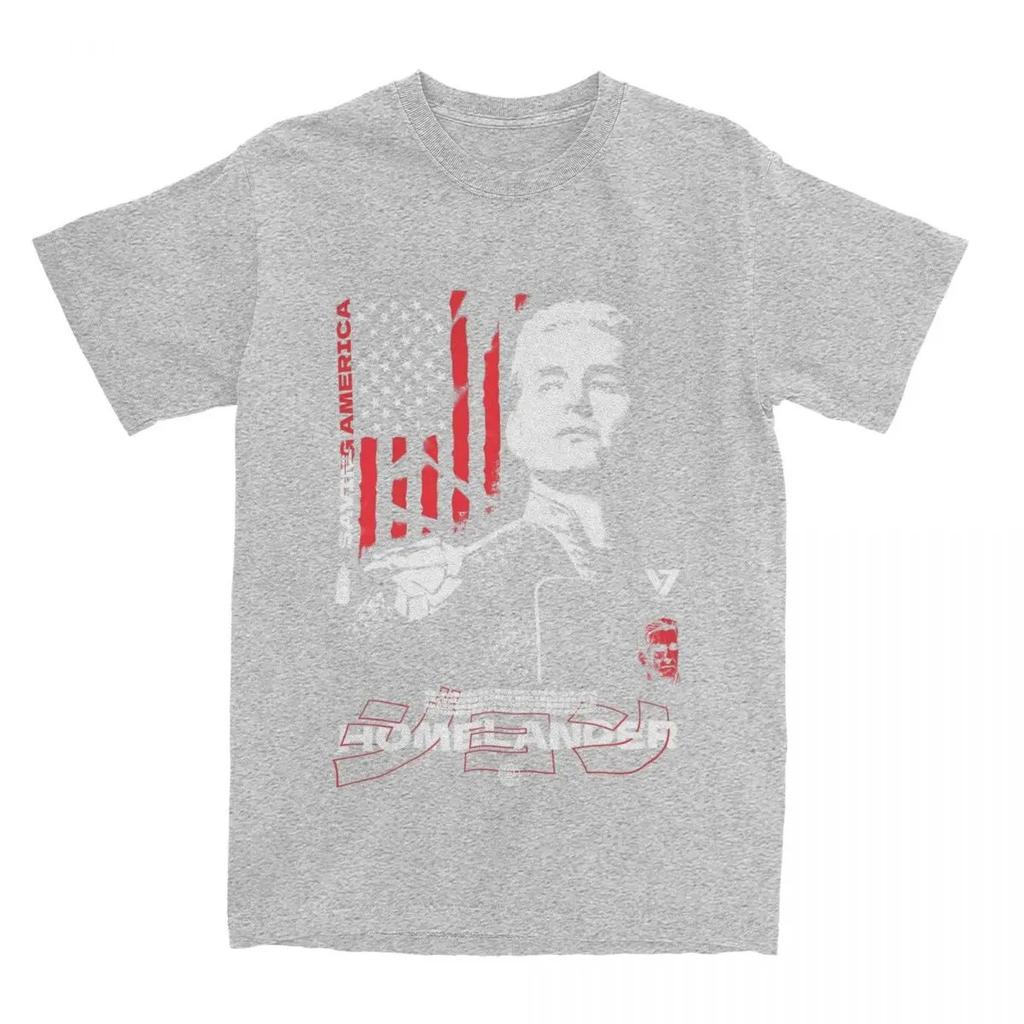 T-shirt The Boys Serie TV Homelander Bandiera USA T-shirt di Tendenza Maniche Corte T-shirt Estiva Cotone Più Venduta Girocollo morbida
