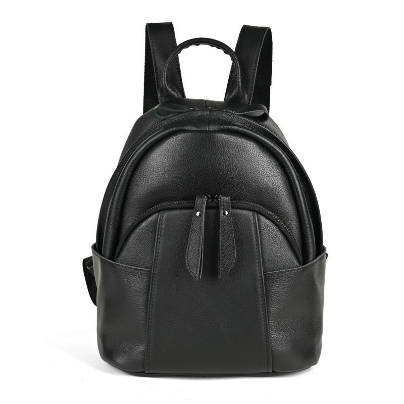 European and American Trend Retro Top Layer Cowhide Wiped Color Men's Backpack Genuine Leather Backpack Versatile and Simple Casual Travel Bag