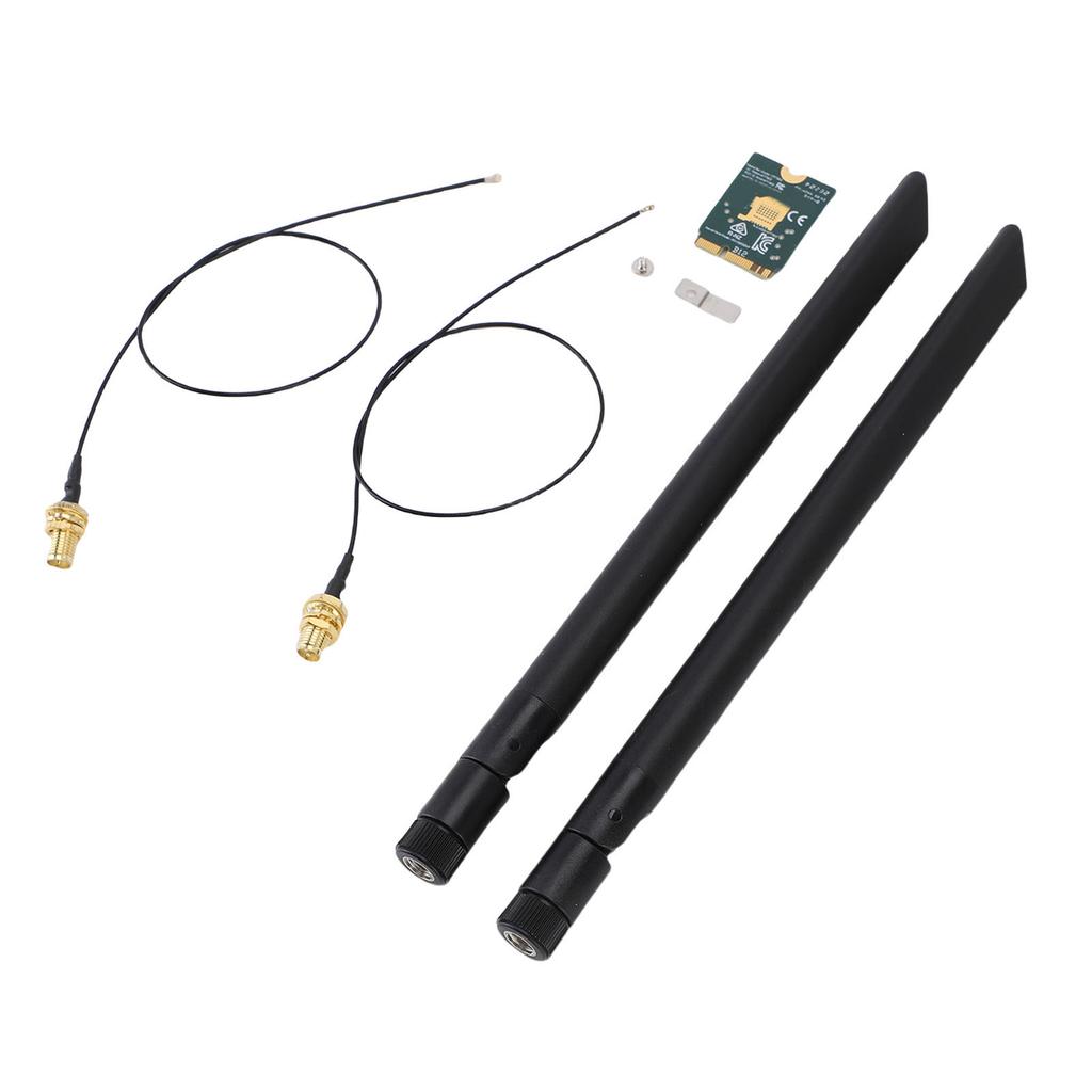WiFi 6E Wireless Card M.2 NGFF Bluetooth 5.2 4200Mbps Tri Band 2.4Ghz 5Ghz 6Ghz Network Adapter Include 8dBi Antenna